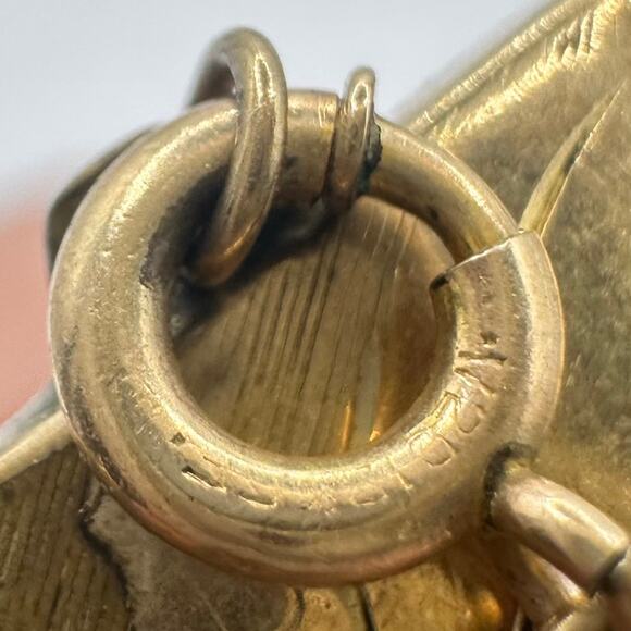 Antique Victorian English 1/5 9kt rolled gold filled hinged bangle bracelet - Picture 10 of 12